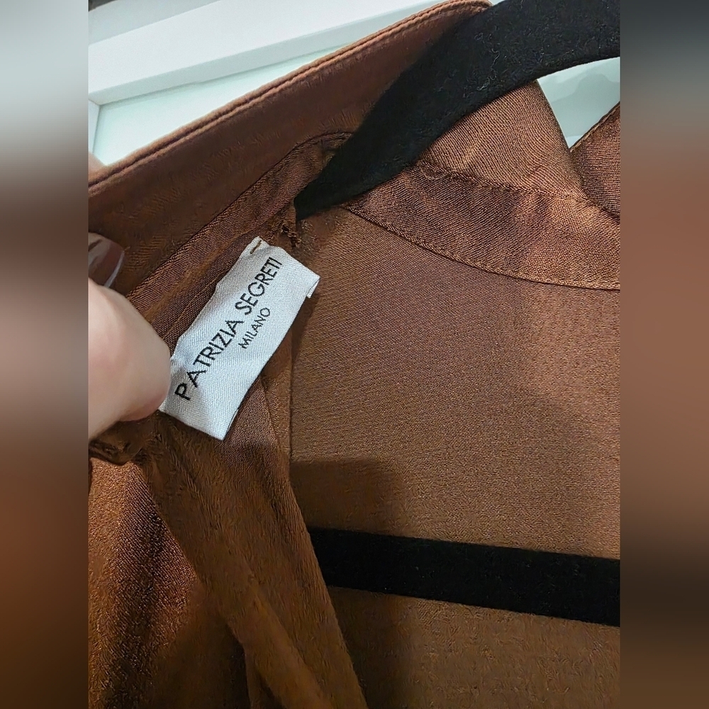 Patrizia Segreti Milano Brown Asymmetric Viscose Dress – Size IT 44 (Fits M/L) - Picture 13 of 16